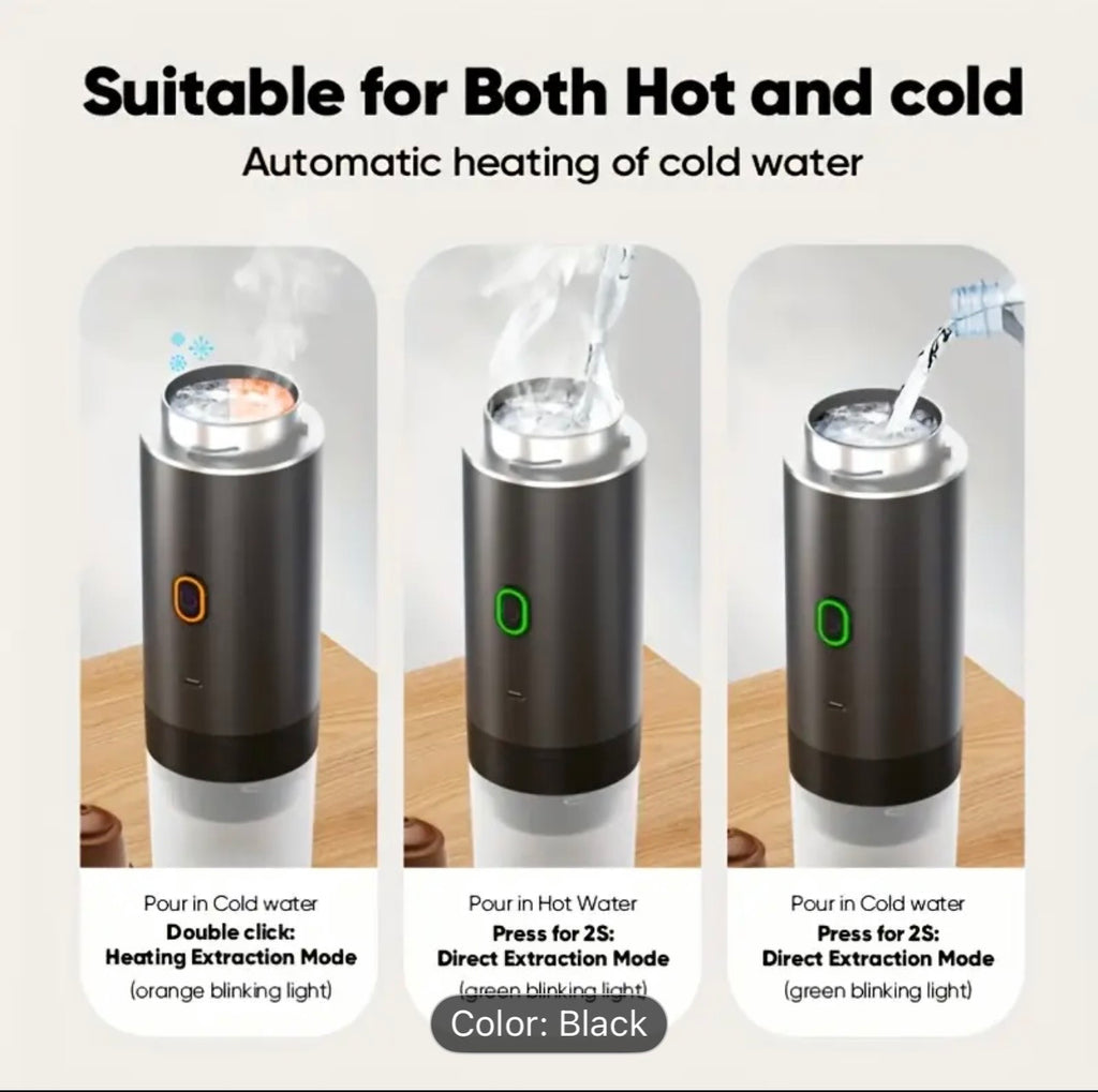 Wireless Portable Coffee Maker Espresso Coffee Maker for Car Home Camping Coffee Maker 3-In-1 Capsule Powder Travel Coffee Maker