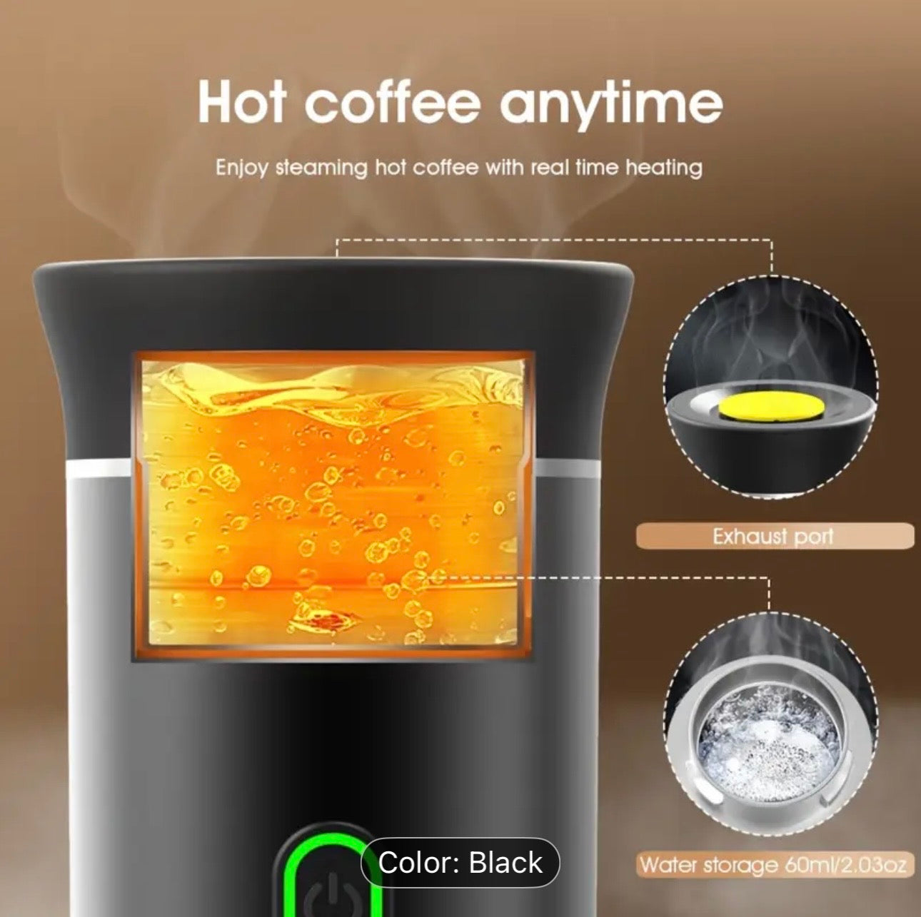 Wireless Portable Coffee Maker Espresso Coffee Maker for Car Home Camping Coffee Maker 3-In-1 Capsule Powder Travel Coffee Maker